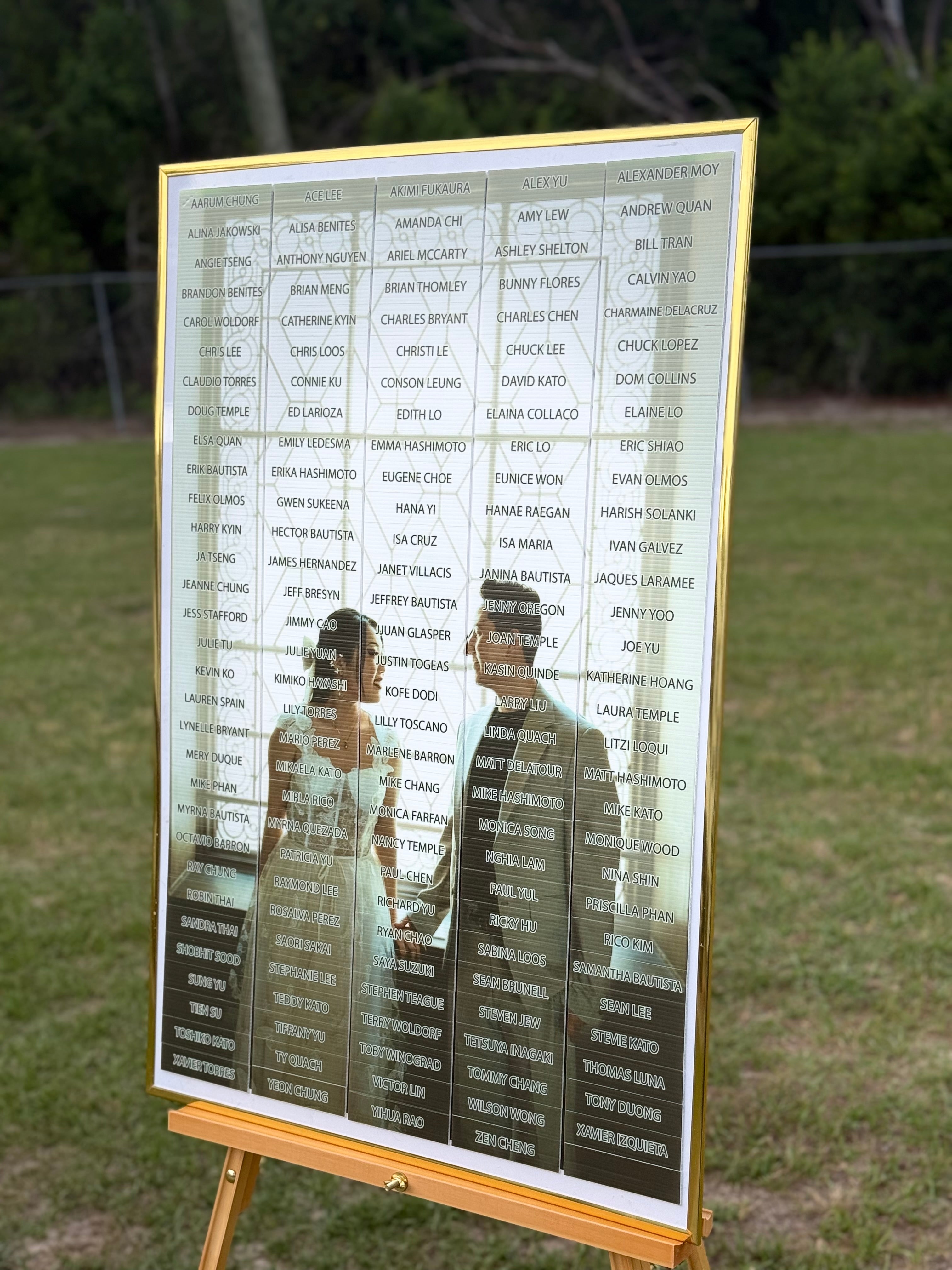 The Place Card Seating Display - A Bespoke Wedding Experience